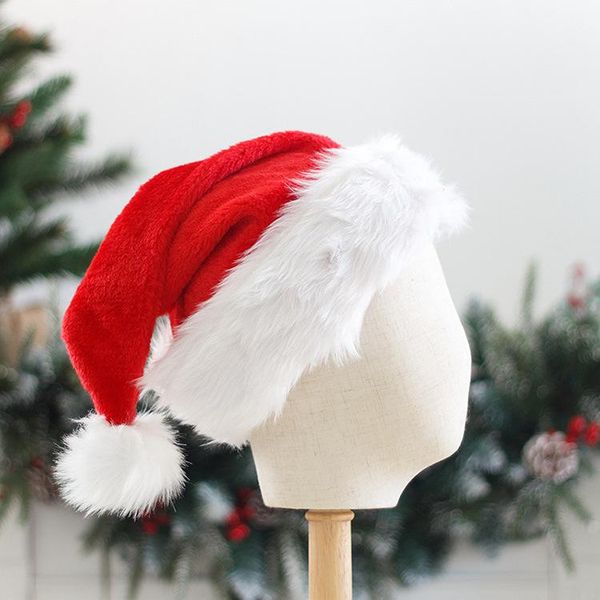 wide brim hats santa claus hat thickened encryption short plush + ball christmas, Blue;gray
wide brim hats santa claus hat thickened encryption short plush + ball christmas, Blue;gray