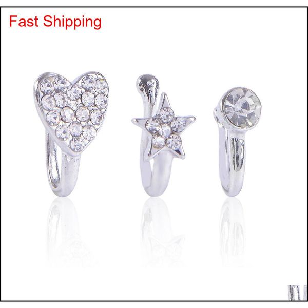 clip on nose ring piercing jewelry fashion body jewelry diamond-shaped heart-shaped new nose, non-poro jlloek lottery2010, Silver
clip on nose ring piercing jewelry fashion body jewelry diamond-shaped heart-shaped new nose, non-poro jlloek lottery2010, Silver