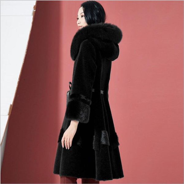autumn leather plush clothing female coat medium-long trench cashmere outerwear asian lady single slim velvet fur clothing, Black
autumn leather plush clothing female coat medium-long trench cashmere outerwear asian lady single slim velvet fur clothing, Black