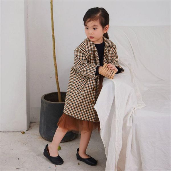 jackets girl's coat plaid long trench overcoat 2021 autumn clothing style childrenswear 3-8-year-old, Blue;gray
jackets girl's coat plaid long trench overcoat 2021 autumn clothing style childrenswear 3-8-year-old, Blue;gray