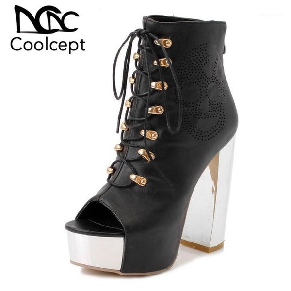 boots coolcept summer peep toe lady shoes women platform back zipper punk ankle club shoe size 34-371, Black
boots coolcept summer peep toe lady shoes women platform back zipper punk ankle club shoe size 34-371, Black