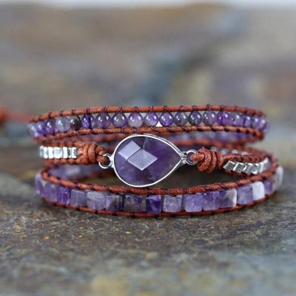 tennis faceted water drop charm wrap bracelets for women 3layers geometric purple crystal beaded boho bracelet jewelry, Golden;silver
tennis faceted water drop charm wrap bracelets for women 3layers geometric purple crystal beaded boho bracelet jewelry, Golden;silver