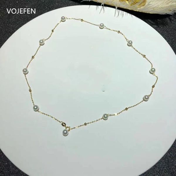 vojefen au750 pearl 18k yellow gold chain necklace 6-7 mm white freshwater cultured pearl necklace for women girls jewelry, Silver
vojefen au750 pearl 18k yellow gold chain necklace 6-7 mm white freshwater cultured pearl necklace for women girls jewelry, Silver