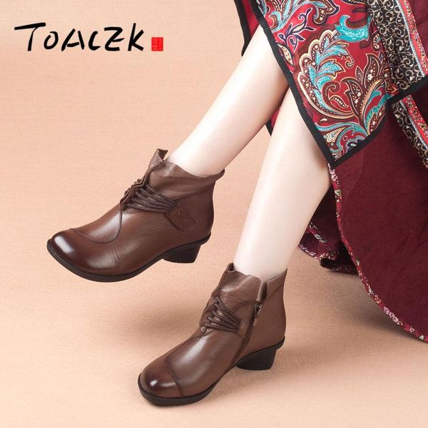 autumn\/winter handmade vintage women's shoes, mid-heeled leather women's boots, comfortable non-slip short boots, Black
autumn\/winter handmade vintage women's shoes, mid-heeled leather women's boots, comfortable non-slip short boots, Black