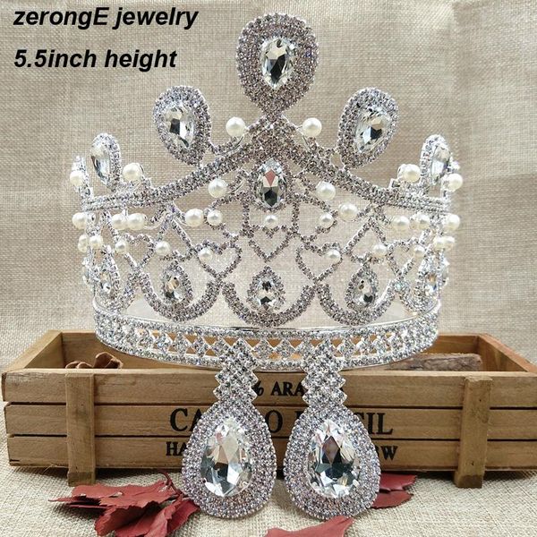 zeronge jewelry gorgeous rhinestone tiara silver large tall pageant brillian tiara pearl for wedding/bridal/festival/event, Golden;silver
zeronge jewelry gorgeous rhinestone tiara silver large tall pageant brillian tiara pearl for wedding/bridal/festival/event, Golden;silver