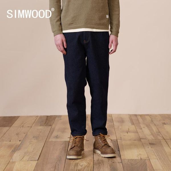 men's jeans simwood 2021 winter thick warm loose tapered men casual ankle-length plus size denim trousers sj131278, Blue
men's jeans simwood 2021 winter thick warm loose tapered men casual ankle-length plus size denim trousers sj131278, Blue