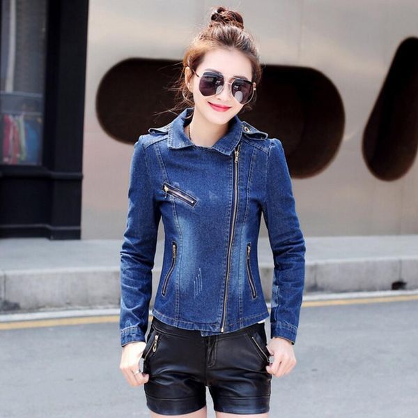 women basic coats spring summer zipper femme jean casual jackets p398 eb2n, Black;brown
women basic coats spring summer zipper femme jean casual jackets p398 eb2n, Black;brown