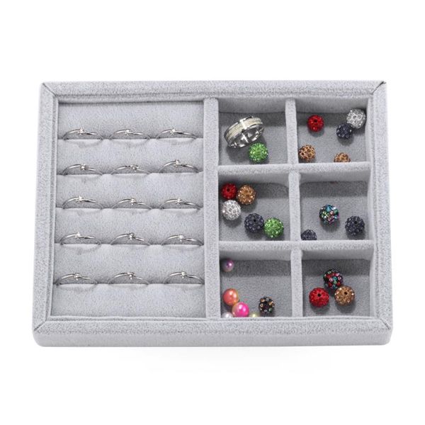 earring storage case grey velvet jewelry display organizer storage women portable travel necklace organizer ring tray display, Pink;blue
earring storage case grey velvet jewelry display organizer storage women portable travel necklace organizer ring tray display, Pink;blue