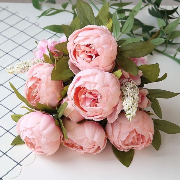 hight quality silk flower european 1 bouquet artificial flowers vivid peony fake leaf wedding home party decoration
hight quality silk flower european 1 bouquet artificial flowers vivid peony fake leaf wedding home party decoration