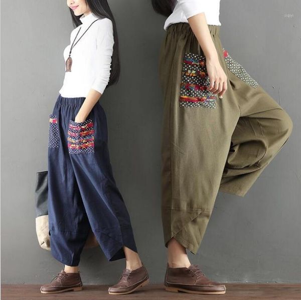 vintage pants women ethnic printed splicing harem pants elastic waist wide leg baggy loose cotton linen trousers1, Black;white
vintage pants women ethnic printed splicing harem pants elastic waist wide leg baggy loose cotton linen trousers1, Black;white