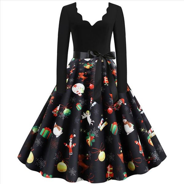 women christmas dress vintage long sleeve christmas dresses 1950s housewife party dress autumn women bodycon, Black;gray
women christmas dress vintage long sleeve christmas dresses 1950s housewife party dress autumn women bodycon, Black;gray