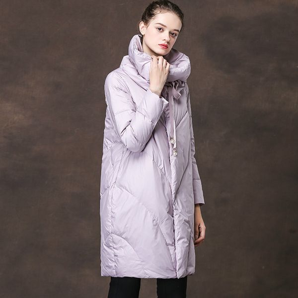 white female long duck jacket down winter coat of women jackets 2020 fashion parka calls mujer kj550 za86, Black
white female long duck jacket down winter coat of women jackets 2020 fashion parka calls mujer kj550 za86, Black