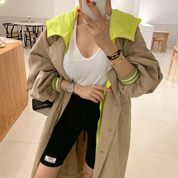 new hooded trench coat korean plus size khaki long coat for women trenchcoat overcoat fall winter clothes 2021, Black
new hooded trench coat korean plus size khaki long coat for women trenchcoat overcoat fall winter clothes 2021, Black