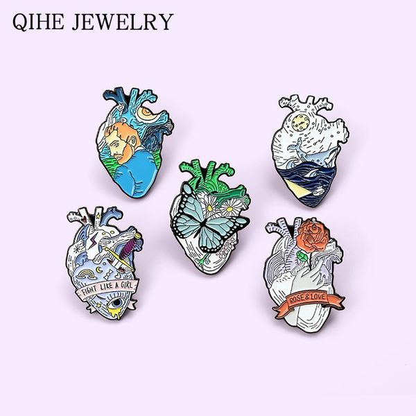 pins, brooches anatomical human heart pins oil painting ocean world butterfly rose love art enamel lapel pin jewelry organ badge, Gray
pins, brooches anatomical human heart pins oil painting ocean world butterfly rose love art enamel lapel pin jewelry organ badge, Gray