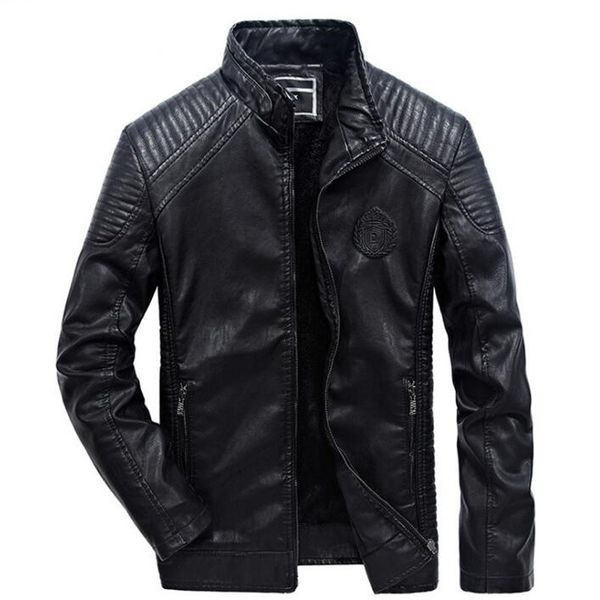 2021 man with zipper pu masculine winter classic men leather jacket from motorcycle 1tal, Black
2021 man with zipper pu masculine winter classic men leather jacket from motorcycle 1tal, Black