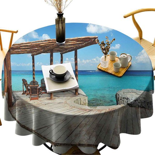waterproof round table cover wooden terrace next to beach with vivid blue water veranda exotic ocean p
waterproof round table cover wooden terrace next to beach with vivid blue water veranda exotic ocean p
