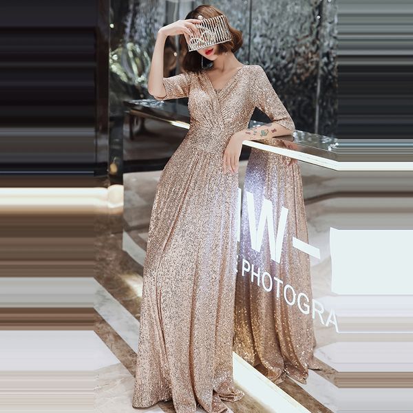 evening dress double v-neck half-sleeve women party dresses a-line elegant robe de soiree bling sequin formal gowns lj201124, White;black
evening dress double v-neck half-sleeve women party dresses a-line elegant robe de soiree bling sequin formal gowns lj201124, White;black