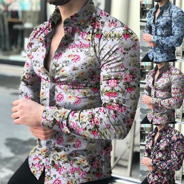 2020 casual men fashion floral print slim fit long sleeve button turn down collar shirt clothing for man1, White;black
2020 casual men fashion floral print slim fit long sleeve button turn down collar shirt clothing for man1, White;black