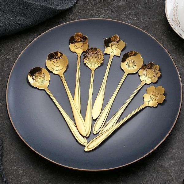 spoons flower coffee spoon ice cream dessert scoop stainless steel tableware stirring for kitchen dining bar, condiment or spice
spoons flower coffee spoon ice cream dessert scoop stainless steel tableware stirring for kitchen dining bar, condiment or spice