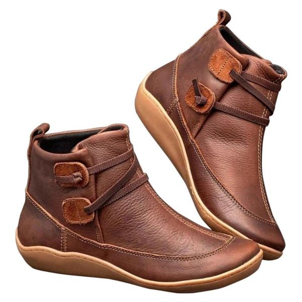 ankle boots women pu leather ladies vintage flat cross strap platform woman shoes woman casual short boots 2020, Black
ankle boots women pu leather ladies vintage flat cross strap platform woman shoes woman casual short boots 2020, Black