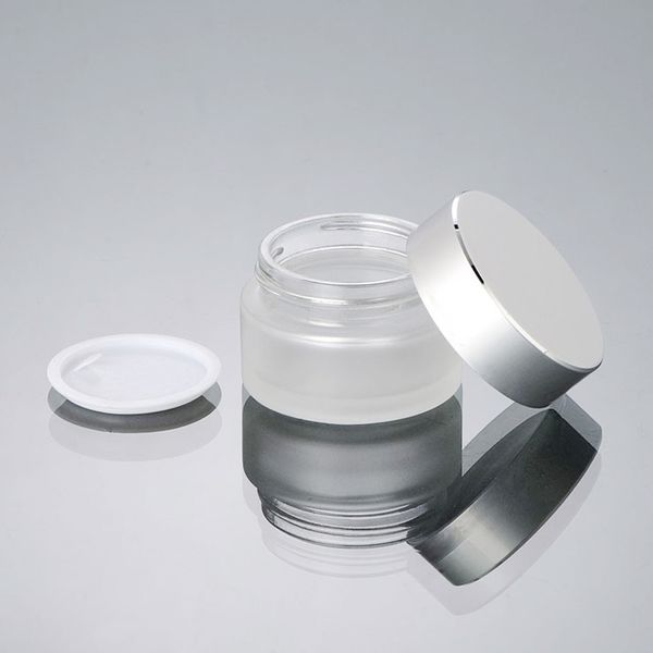 30g frosted glass cream jar glass pot with silver lid eye cream cosmetic packaging bottle containers
30g frosted glass cream jar glass pot with silver lid eye cream cosmetic packaging bottle containers