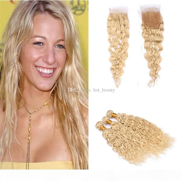bleach blonde brazilian water wave hair bundles with closure #613 blonde wet and wavy virgin human hair weaves with 4x4 lace closure, Black
bleach blonde brazilian water wave hair bundles with closure #613 blonde wet and wavy virgin human hair weaves with 4x4 lace closure, Black