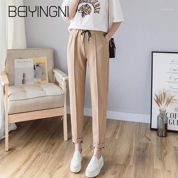 beiyingni spring summer women's pants high elastic waist drawstring pocket streetwear korean casual harem pants trousers female1, Black;white
beiyingni spring summer women's pants high elastic waist drawstring pocket streetwear korean casual harem pants trousers female1, Black;white