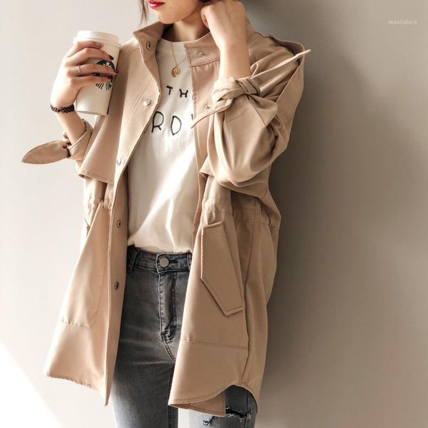 2020 spring new tench coat for women stand collar single breasted slim casual female coats solid long windbreaker women chaqueta1, Tan;black
2020 spring new tench coat for women stand collar single breasted slim casual female coats solid long windbreaker women chaqueta1, Tan;black