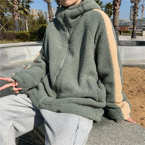 korean thick lamb wool jacket men's warm fashion retro casual hooded coat men wild loose korean winter short coat mens clothes, Black
korean thick lamb wool jacket men's warm fashion retro casual hooded coat men wild loose korean winter short coat mens clothes, Black