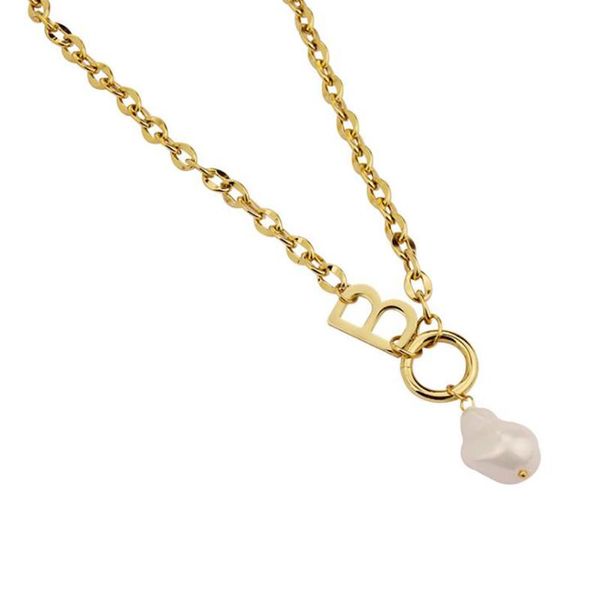 chains stainless steel fashion chain link letter b necklace pendant jewelry minimalism pearl initial gift for him, Silver
chains stainless steel fashion chain link letter b necklace pendant jewelry minimalism pearl initial gift for him, Silver