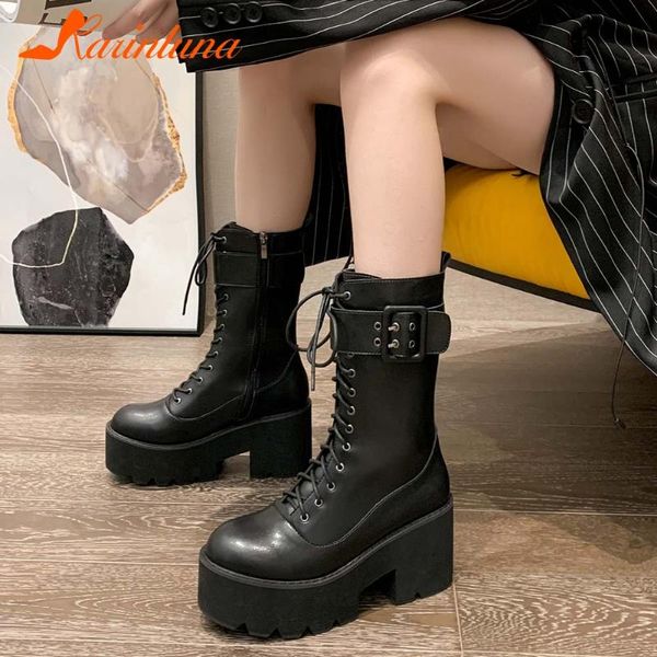 boots karin 2021 fashion design shoes lady women gothic stylish zipper round toe thick high heels shoelace ankel, Black
boots karin 2021 fashion design shoes lady women gothic stylish zipper round toe thick high heels shoelace ankel, Black
