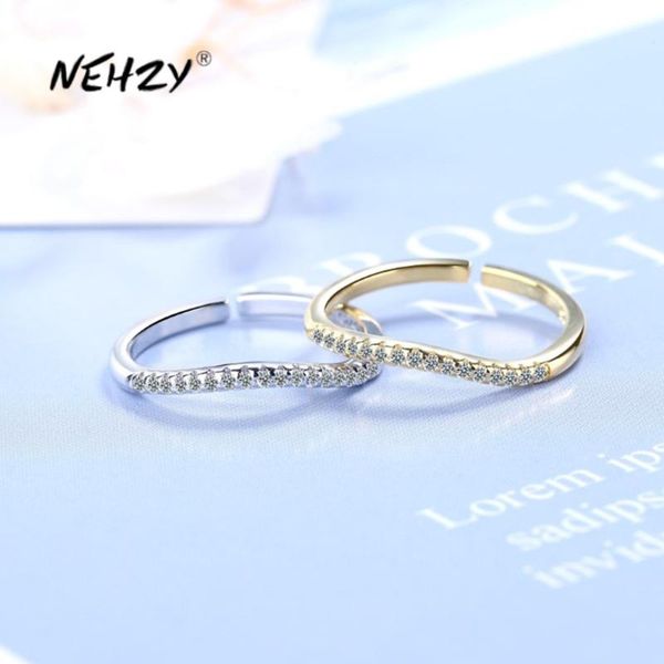 nehzy 925 sterling silver new woman fashion jewelry retro simple curved single row crystal zircon gold silver ring, Golden;silver
nehzy 925 sterling silver new woman fashion jewelry retro simple curved single row crystal zircon gold silver ring, Golden;silver