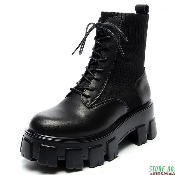 boots genuine leather women's platform luxury designer women chunky style fashion ladies shoes lace-up footwear1, Black
boots genuine leather women's platform luxury designer women chunky style fashion ladies shoes lace-up footwear1, Black
