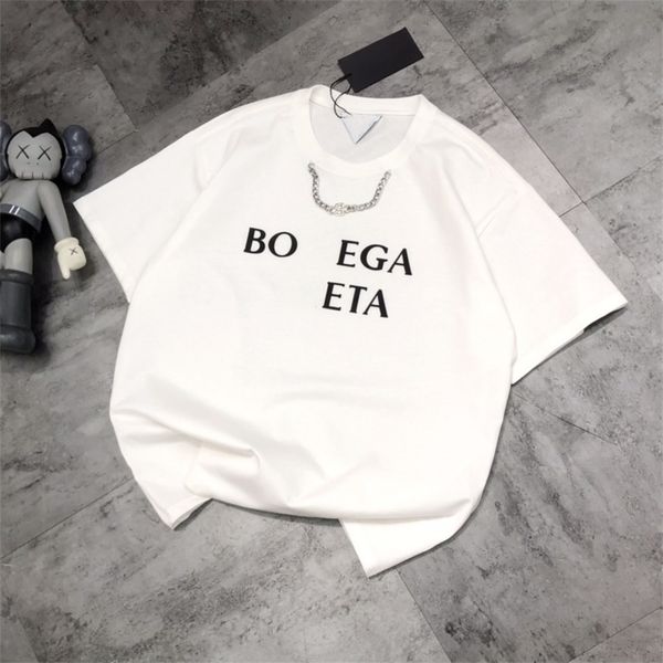 spring and summer new fashion men's women's same couple's cotton round neck printed t-shirt simple loose short sleeve, White
spring and summer new fashion men's women's same couple's cotton round neck printed t-shirt simple loose short sleeve, White