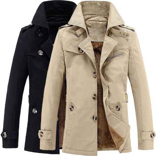 british style trench coat men new winter fleece jacket overcoat slim mens business fashion solid windbreaker outwear hombre, Tan;black
british style trench coat men new winter fleece jacket overcoat slim mens business fashion solid windbreaker outwear hombre, Tan;black