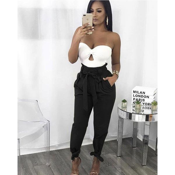 spring and autumn women's new style korean high-waisted thin wooden ears and leisure foot pants women, Black;white
spring and autumn women's new style korean high-waisted thin wooden ears and leisure foot pants women, Black;white