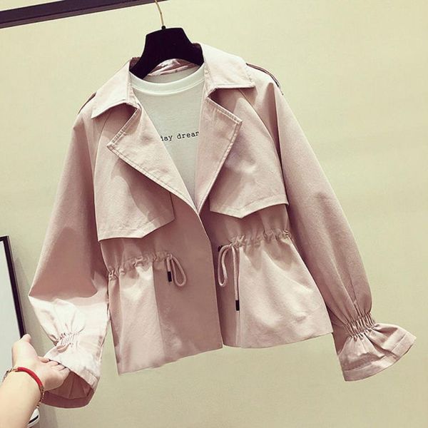 female short 2020 new casual spring trench coat with oversize double breasted vintage cape overcoats jacket zyh2, Tan;black
female short 2020 new casual spring trench coat with oversize double breasted vintage cape overcoats jacket zyh2, Tan;black