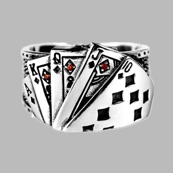 adjustable poker rings 925 silver plated copper ring retro cluster rings for men hip hop jewelry, Golden;silver
adjustable poker rings 925 silver plated copper ring retro cluster rings for men hip hop jewelry, Golden;silver