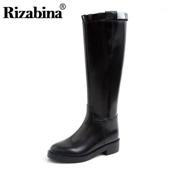 rizabina classic knight boots women genuine leather knee high boots round toe solid color long shoes women size 34-401, Black
rizabina classic knight boots women genuine leather knee high boots round toe solid color long shoes women size 34-401, Black