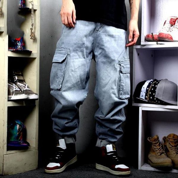 men's jeans loose baggy hip hop cargo pants mens straight trousers men cowboy denim multi-pocket skateboard streetwear, Blue
men's jeans loose baggy hip hop cargo pants mens straight trousers men cowboy denim multi-pocket skateboard streetwear, Blue
