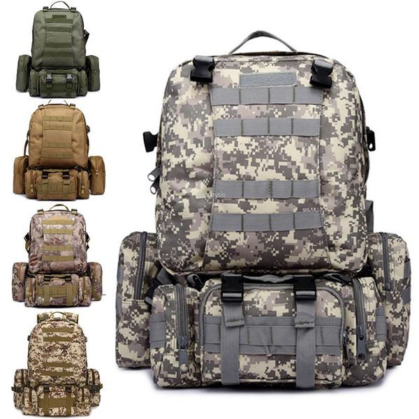 4 in 1 tactical camouflage backpack hiking climbing mountaineering bags training bag with detachable accessory bag
4 in 1 tactical camouflage backpack hiking climbing mountaineering bags training bag with detachable accessory bag