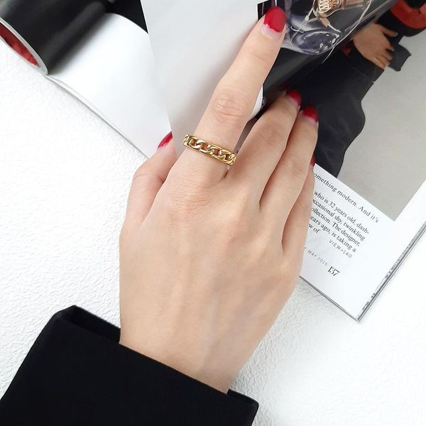 simple gold color stainless steel cuban chain linked cuff rings for women 5/7/14mm wide wedding bands engagement promise gifts, Golden;silver
simple gold color stainless steel cuban chain linked cuff rings for women 5/7/14mm wide wedding bands engagement promise gifts, Golden;silver