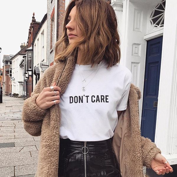 don't care women tshirt cotton casual funny t shirt gift for lady yong girl tee drop ship s-722, White
don't care women tshirt cotton casual funny t shirt gift for lady yong girl tee drop ship s-722, White