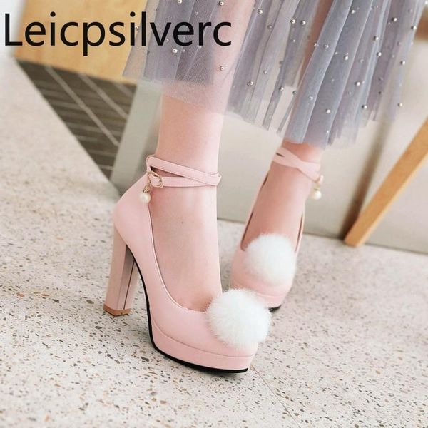 spring and autumn fashion pearl round head shallow mouth buckle thick heel high heel women's single shoes plus size 32-43, Black
spring and autumn fashion pearl round head shallow mouth buckle thick heel high heel women's single shoes plus size 32-43, Black