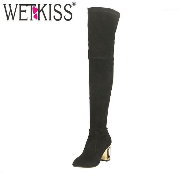 boots wetkiss brand designer super high birdcage heel over the knee genuine leather suede autumn winter zip shoes women1, Black
boots wetkiss brand designer super high birdcage heel over the knee genuine leather suede autumn winter zip shoes women1, Black