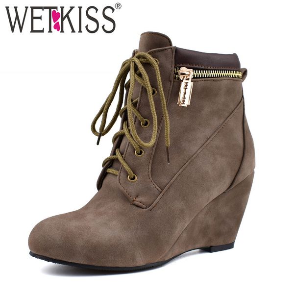 wetkiss wedges high heels boots women metal zip ankle booties female round toe shoes ladies fashion shoes winter plus size 34-48 t200425, Black
wetkiss wedges high heels boots women metal zip ankle booties female round toe shoes ladies fashion shoes winter plus size 34-48 t200425, Black