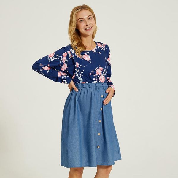 maternity dresses patpat 2021 arrivalmaternity round collar floral full print blue knee length long-sleeve nursing dress, White
maternity dresses patpat 2021 arrivalmaternity round collar floral full print blue knee length long-sleeve nursing dress, White