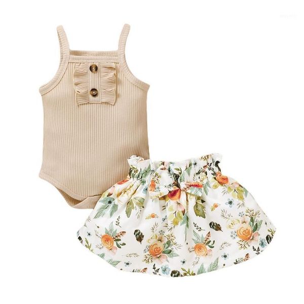 clothing sets 2pcs summer baby infant born girl ruffled ribbed bodysuit floral skirts headband set1, White
clothing sets 2pcs summer baby infant born girl ruffled ribbed bodysuit floral skirts headband set1, White