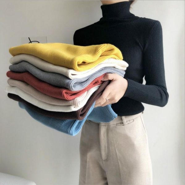 2021 autumn winter thick sweater women knitted ribbed pullover sweater long sleeve turtleneck slim jumper soft warm pull femme1, White;black
2021 autumn winter thick sweater women knitted ribbed pullover sweater long sleeve turtleneck slim jumper soft warm pull femme1, White;black