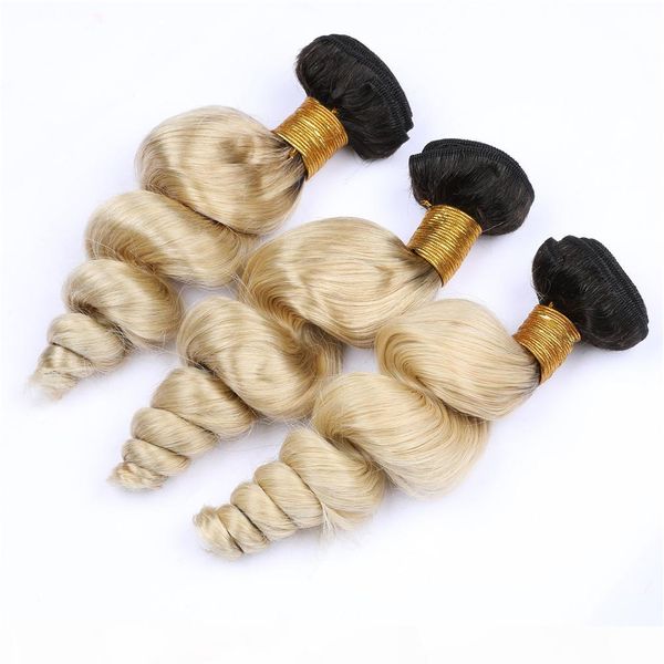 loose wave #1b 613 blonde ombre human hair bundles dark root ombre blonde loose wavy indian virgin human hair weaves double wefts 10-30", Black
loose wave #1b 613 blonde ombre human hair bundles dark root ombre blonde loose wavy indian virgin human hair weaves double wefts 10-30", Black